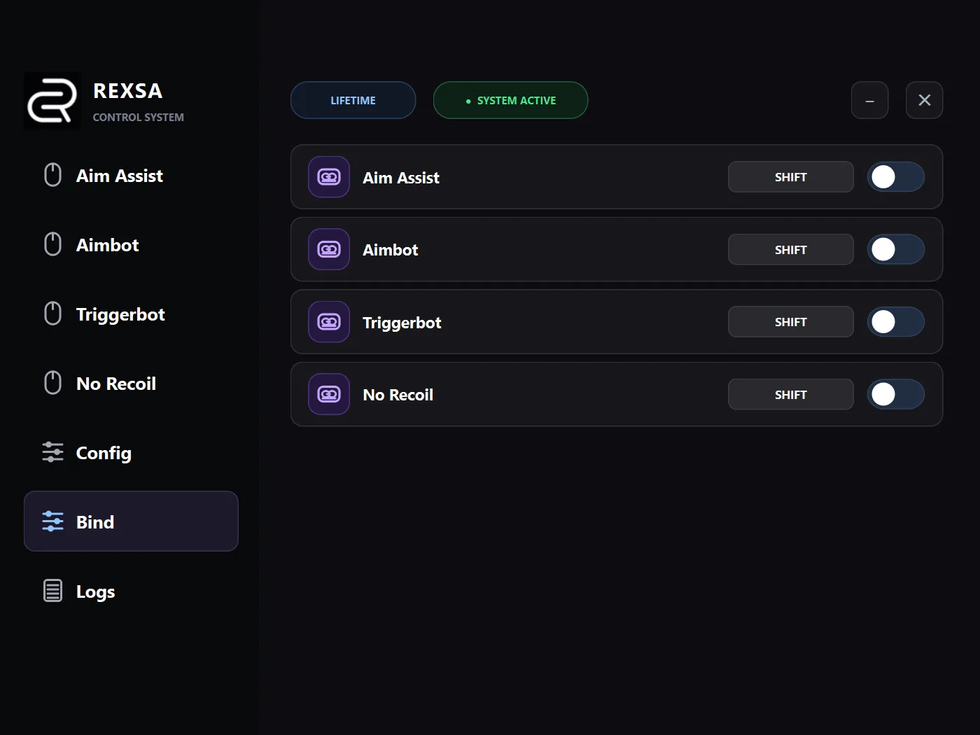 Bind screenshot